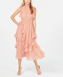 Magnified Avec Les Filles Ruffled Maxi Dress Image Midi Ruffle Dress Ruffled Maxi Dress Review Dresses