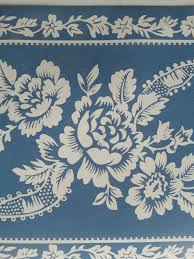 Vintage Wallpaper Border Nostalgia Ocean Blue Floral Design 15ft Nos In Package Wallpaper Border Blue Ocean Vintage Wallpaper