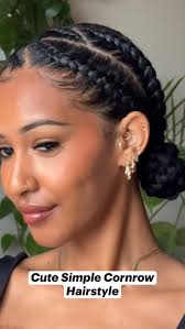 Cute Simple Cornrow Hairstyle