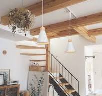 E26 Wood Base White Metal Cone Shade Retro Track Light 3.2 Ft Adjusted Height Freely - 1 light/set / Halo system