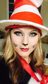 Cat In The Hat Easy To Do Halloween Makeup For 2015 Halloween Makeup Pretty Creepy Halloween Makeup Halloween Makeup Looks