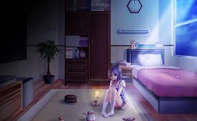 8k uhd tv 16:9 ultra high definition 2160p 1440p 1080p 900p 720p ; Lonely Chica Triste Bedroom Dormitorio Girl Anime Solitaria Sad Hd Wallpaper Peakpx