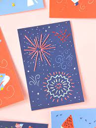 In their greeting cards, many things written like wishes, messages, sayings, and some patriotic lines with a patriotic touch. 4th Of July Stitching Cards Handmade Charlotte