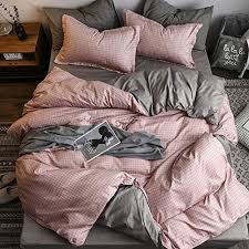 Blush pink bedding sets king size. Lurson Blush Pink Gray Plaid Duvet Cover Set King Size Modern Dusty Rose Grid Gingham Geometric Checker Reversible Bedding Set Soft Microfiber Check Comforter Covers Men Women 3pcs Pricepulse