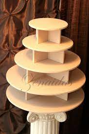 Cupcake Stand 5 Tier Round Mdf Wood Unpainted Diy 100 Cupcake Etsy Wedding Cupcake Display Diy Wedding Cupcakes Cupcake Tower Wedding