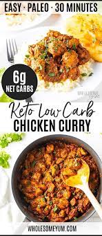Coconut Curry Chicken A Keto Low Carb Curry Recipe Wholesome Yum Curry Recipes Low Carb Curry Curry Chicken Recipes