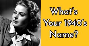 Ask questions and get answers from people sharing their experience with depression. What S Your 1940 S Name Quizlady