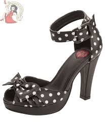 Black And White Polka Dot Heels Tuk T U K 50 S Starlet Polka Dot Knot Platform Shoes Heels Black White Black Shoes Heels Peep Toe Shoes Black Shoes