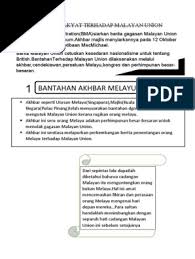 Penentangan Rakyat Terhadap Malayan Union Pdf