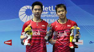 World superseries finals in 2017; Marcus Fernaldi Gideon Kevin Sanjaya Sukamuljo Banjir Pujian Tribun Batam