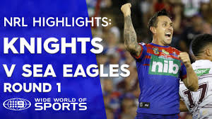 Knights stun sea eagles as crackdown. Nrl Highlights Newcastle Knights V Manly Sea Eagles Round 1 Youtube