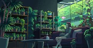 Maybe you would like to learn more about one of these? Botanical Room Setamo Imaginarysliceoflife Pixel Art Design Pixel Art Background Pixel Art