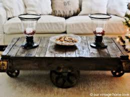 A couple of years ago i saw a table at z galerie that i fell in love with! Our Vintage Home Love Vintage Industrial Railroad Cart Cart Coffee Table Antique Coffee Tables Rustic Coffee Tables