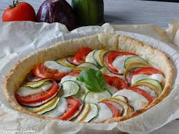 Étaler la pâte dans un plat à tarte et percer ses trou à la fourchette dans le fond. Tarte Aux Legumes D Ete Moutarde Et Mozzarella La Cuisine D Adeline