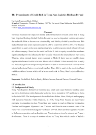Tiong nam hotel is an excellent choice from which to explore johor bahru or to simply relax and rejuvenate. Pdf The Determinants Of Credit Risk In Tiong Nam Logistics Holdings Berhad