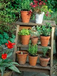 Blumenstander Selber Bauen Alte Holzleiter Als Blumenleiter Benutzen Diy Blumenstander Gartencontainer Diy Garten