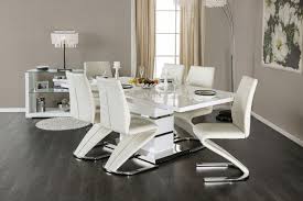 white high gloss dining table set
