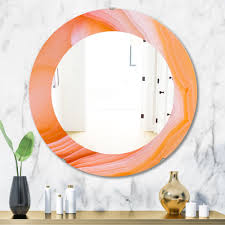 6 or 12 month special financing available. Designart Marbled Geode 10 Mid Century Modern Mirror Frameless Oval Or Round Bathroom Mirror On Sale Overstock 28004081