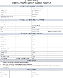 Use your name (or any business name) as the legal business name if your business is a sole proprietor. Free Business Credit Application Docx 137kb 1 Page S