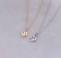 Pvd Plated Smiley Face Necklace Gold New Super Cute Dainty Smiley Face  Necklace Choose Your Metal