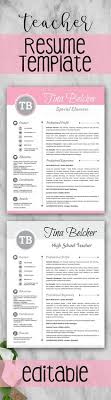31 Best Teacher Resume Templates Images In 2019 Teacher Resume Template Resume Templates Resume