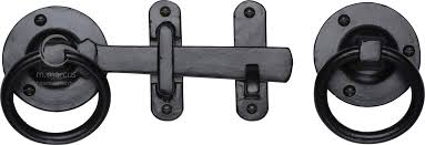 There are several ways you can create a hidden locking mechanism on a garden gate, including different ways of using magnets. M Marcus Tudor Collection Fb541 Ring Gate Latch Black Antique