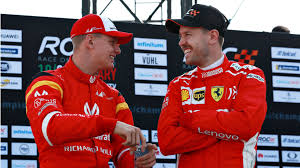 Mick schumacher will also drive the ferrari f2004, his father michael's last world champion car, before the italian grand prix on sunday, which will be the team's 1000th grand prix race. Vettel Happy To Tell Mick Schumacher Everything I Know Ahead Of Young German S F1 Debut Formula 1