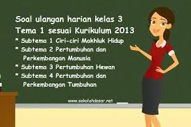 Soal Ulangan Harian Kelas 3 Tema 1 Kurikulum 2013 Sekolahdasar Net