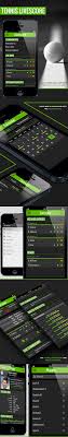 Find a number of competitons and today's games in each sport. Tennis Livescore App On Behance