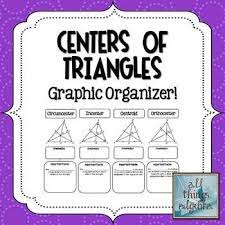 Centers Of Triangles Graphic Organizer High School Math Graphic Organizers Education Math