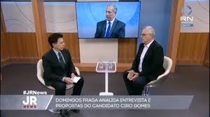 Íntegra da nota da record carioca, mas paulista de coração, fraga tinha 62 anos e sempre foi um apaixonado pelo jornalismo, profissão a. Domingos Fraga Analisa Entrevista Do Candidato Ciro Gomes Record News R7 Jornal Da Record News