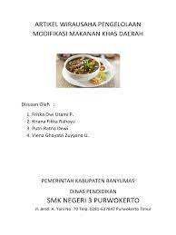 Perencanaan usaha pengolahan makanan khas daerah yang dimodifikasi. Contoh Perencanaan Usaha Makanan Khas Daerah Yang Dimodifikasi Cara Golden