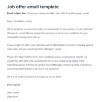 How to accept a job offer email uk. Formal Job Offer Letter Sample Template Workable