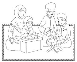 Kumpulan mewarnai gambar sketsakartun anak muslim. Koleksi Gambar Mewarnai Islami Untuk Anak Tk Dan Sd
