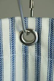 Black And Blue Shower Curtain Pin By Daniel Dry Goods On Decorating Ideas Ticking Stripe Bedding Striped Shower Curtains Ticking Stripe