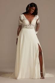 Soooo, at david's bridal they have mesh and chiffon. Chiffon Wedding Dresses And Gowns Davids Bridal