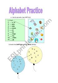 Children need to distinguish the shapes of letters from each . Alphabet Recognition And Practice From A To Z Esl Worksheet By Natval