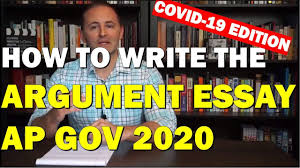 Ap Gov How To Write The 2020 Coronavirus Argument Essay Youtube