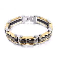 Black And Gold Bracelet Meaning Men S Gold Greek Key Steel Bracelet Mens Bracelet Fashion Stainless Steel Bracelet Men Mens Jewelry