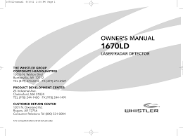 Looking a lot like the first product, this detector has a slightly more professional and stylish look what does k band mean on a radar detector? Wh02 Radar Detector User Manual 1670ld Manual The Whistler Group