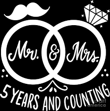 Choose from traditional wood and modern silverware to sapphires and personalized presents. 5th Wedding Anniversary Mr And Mrs 5 Years Married Digital Art By Haselshirt