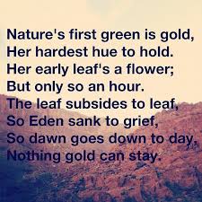 Nothing Gold Can Stay Nothing Gold Can Stay Robert Frost Poems Famous Poems