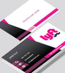 Select a payment method or enter payment info (like a business card). Lyft Business Cards Printed By Printelf Free Templates