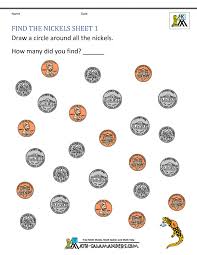 This touch money resource is 20 pages of coin counting practice. Kindergarten Money Worksheets 1st Grade