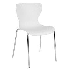 Advantage Lowell Contemporary Design White Plastic Stack Chair Lf 7 07c Wh Gg In 2020 Flash Furniture White Contemporary Desk Lancaster Home