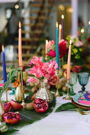 Bollywood North Wedding With Tropical Whimsy Ruffled Wedding Table Centerpieces Indian Wedding Centerpieces Indian Wedding Decorations