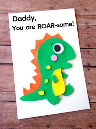 This tutorial from every tuesday (which is complete with an instructional video and free templates), makes this diy creative card an easy feat. Diy Father S Day Dinosaur Card With Printable Template Frugal Mom Eh