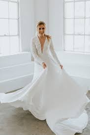 Long Sleeve Wedding Dress Kirsten Paige Bridal Wedding Dress Long Sleeve Long Sleeve Wedding A Line Gown