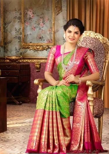 Royal Crimson Kanchi Pattu Bridal Masterpiece