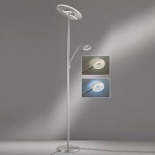 Led Stehleuchte Dent In Nickel Und Chrom 30w 4200lm Fischer